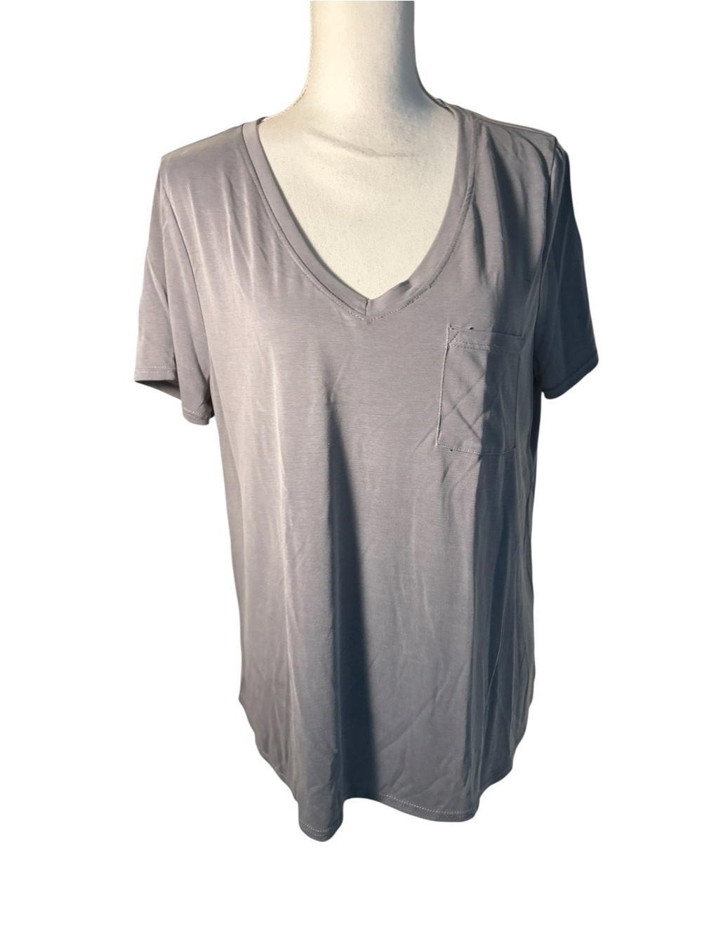 Green Envelope Soft Tee — Dusty Slate Blue